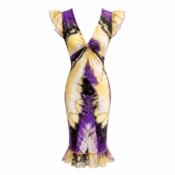 Just Cavalli Dresses & Skirts - Cavalli Vintage Mesh Dress w/ Hardware